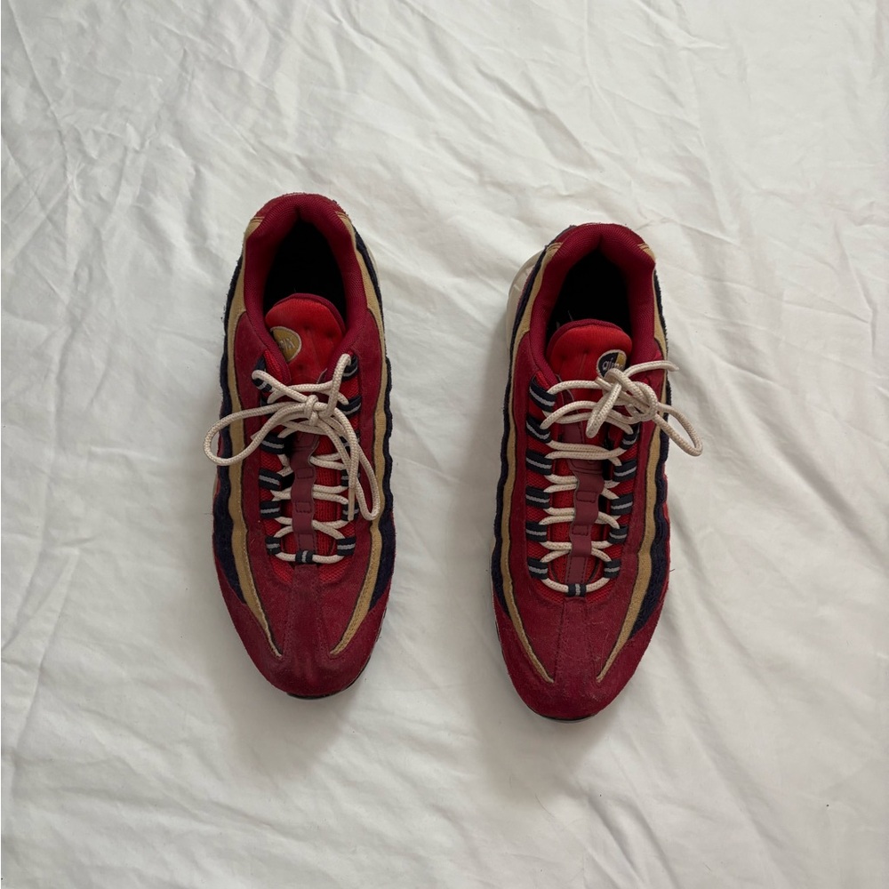 Nike Air max Stylish Red and Tan Men's Sneakers